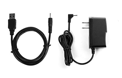 Replacement Home Wall AC Power Adapter Charger + DC USB Charging Cable for RCA 10 Viking PRO RCT6303W87 / RCT6303W87DK 10" Tablet