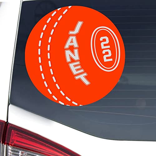 Personalized Cricket Sticker, Cricket Vinly Decal for Cars Laptops, Windows, Walls, Fridge, Toilet and More - Sport Theme Stickers 15in
