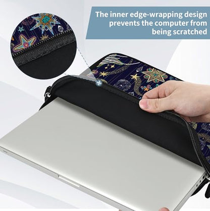 10 inch Messenger Bag Carrying Case with Handle Accessory Pocket Fits 7 to 10-Inch Laptops/Notebook/Kids Tablet (7-10.2 inch, Stars) - color: Stars, size: 7-10.2 inch