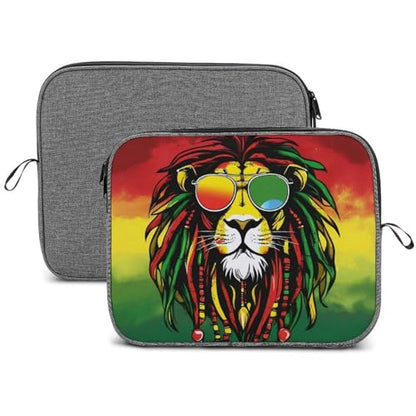Fashion Laptop Sleeve, Women Men Large Pocket Computer Carrying Cover, Shockproof Laptop Case for Travel, Commuting, Cool Rasta Flag Reggae Lion, 14inch - color: Style(963), size: 14inch