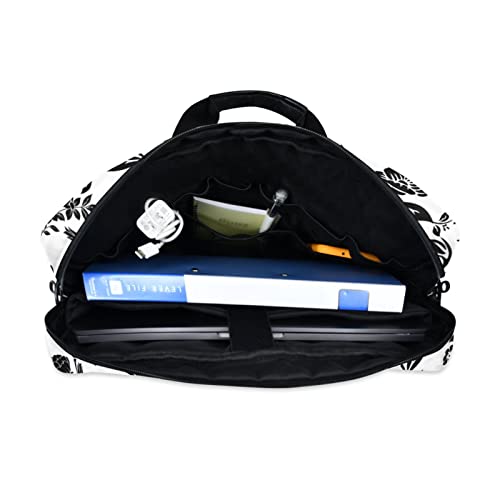Laptop Bag 15.6 inch, Waterproof Laptop Case with Strap, Protective Laptop Carrying Case for Women&Men, Goth Bat Foral - color: Goth Bat Foral