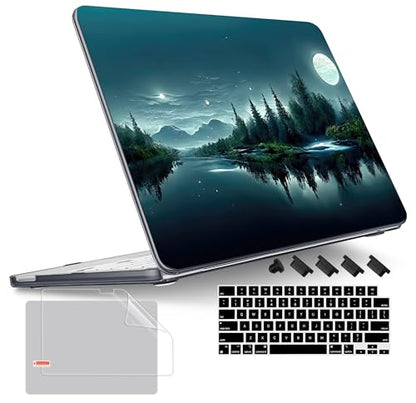 Tuiklol for 2026 MacBook Neo 13 Inch A18 Pro Chip Case, (Model A3404) Anti-Scratch Anti-Drop Slim Hard PC Shell Case with Shockproof Protective MacBook Neo Laptop Cover, Night Dark Forest - color: Night Dark Forest