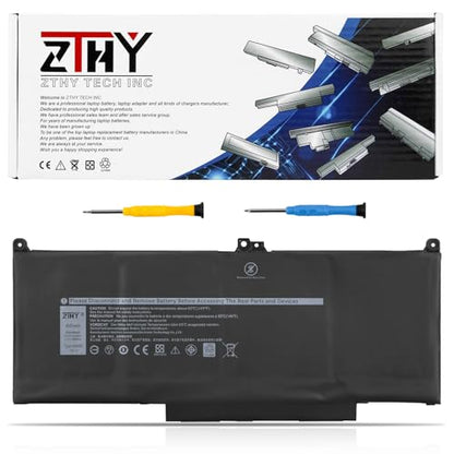 ZTHY 60Wh MXV9V Laptop Battery for Dell Latitude 7300 7400 5300/5310 2-in-1 | Inspiron 7300/7306 2-in-1 Black Replacement Battery P96G P97G P99G P100G P97G001 P97G002 5VC2M 829MX 0829MX D1XK9 7.6V 4-Cell - size: 7.99*3.94*0.28 inch MXV9V