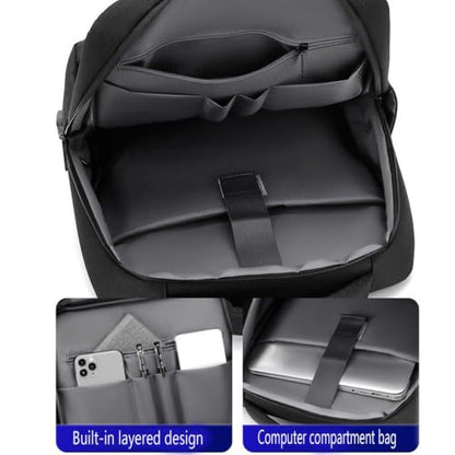 Business Smart Travel Backpack, Lightweight Waterproof Laptop Backpack | Large Durable Commuting Casual Daypack with USB Charging Port, for Men Women Work Travel College - color: Gray