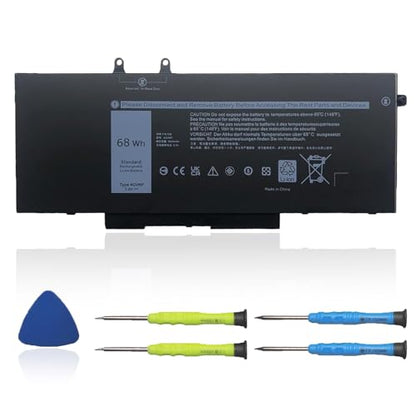 4GVMP Laptop Battery Compatible with Dell Latitude 5400 5500 Precision 3540 Inspiron 7590 7591 7791 2-in-1 Series 1V1XF R8D7N RF7WM 0RF7WM 9JRYT 09JRYT 0X77XY 0C5GV2 7.6V 68Wh - size: 9.41*4.17*0.28 inch 4GVMP