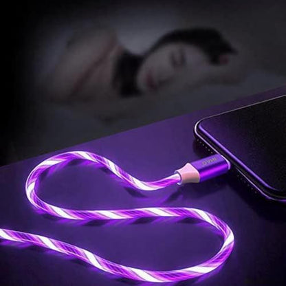 IHAO USB A to C Charger Cable PD Fast Charge and High Speed Sync Visible LED Current Flowing Compatible with All USBC Device-39Inches Purple - color: USB A TO C Purple