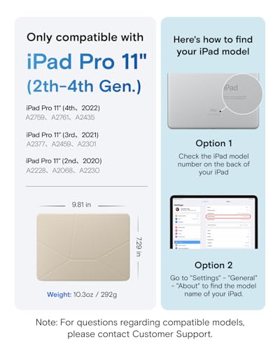 MOFT Dynamic Folio Tablet Stand for Desk Compatible with iPad Pro 11" (4th 2022 | 3rd 2021 | 2nd 2020), Slim Magnetic Tablet Holder Case with 20+ Viewing Angles, Beach White x Terracotta - color: Beach White x Terracotta, size: iPad Pro 11"(4th 2022/3rd 2