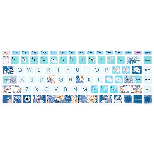 Keyboard Cover for HP 14" Laptop 2020 2019 2018,HP Pavilion x360 14M-BA 14M-CD 14M-DH 14-BA 14-BF 14-cm 14-CF 14-DF 14-DK 14-DS 14-DQ Series 14 Inch Protective Skin,Peony - color: Peony