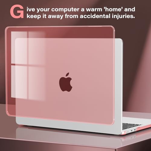 CISSOOK Compatible with MacBook Air 13.6 inch Case Pink 2022 2023 2024 2025 Release A2681 A3113 A3240, Plastic Shell & Keyboard Cover for MacBook Air 13 M4 M3 M2, Clear Pink | A3449 A3240 A3113 A2681, 5in1 Set Hard Shell Case Keyboard Cover for MacBook Ai