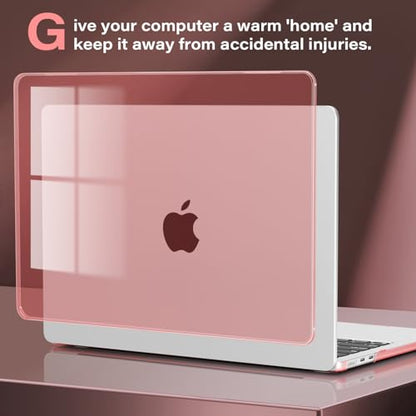 CISSOOK Compatible with MacBook Air 13.6 inch Case Pink 2022 2023 2024 2025 Release A2681 A3113 A3240, Plastic Shell & Keyboard Cover for MacBook Air 13 M4 M3 M2, Clear Pink | A3449 A3240 A3113 A2681, 5in1 Set Hard Shell Case Keyboard Cover for MacBook Ai