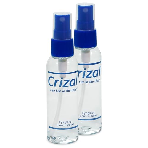 Crizal® Eyeglass Cleaner Spray – 2 Pack | Designed & Tested by Crizal® | Safe for Advanced AR & Anti-Reflective Lens Coatings | Premium Lens Care - color: 2 Spray's