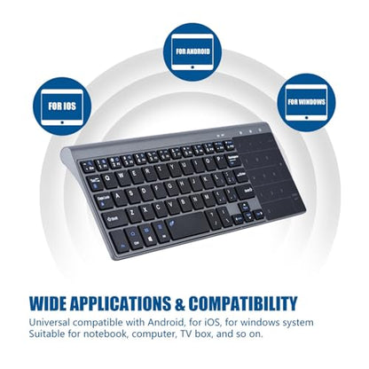 2.4Ghz Mini Wireless Keyboard with Touchpad Numeric Keypad Portable Ultrathin Remote Keyboard Mouse Combo