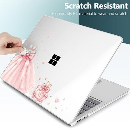 Batianda Topographic Princess Bow for Microsoft Surface Laptop 13 inch | Fits Surface Laptop 2025 13" Surface Laptop for Business 2026, Slim Hard Shell, Lightweight Protection, Precision Fit - color: Princess Bow
