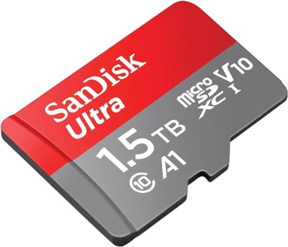 SANDISK 1.5TB Ultra microSDXC UHS-I Memory Card with Adapter - Up to 150MB/s, C10, U1, Full HD, A1, MicroSD Card - SDSQUAC-1T50-GN6MA - size: 1.5TB, style: Old Version