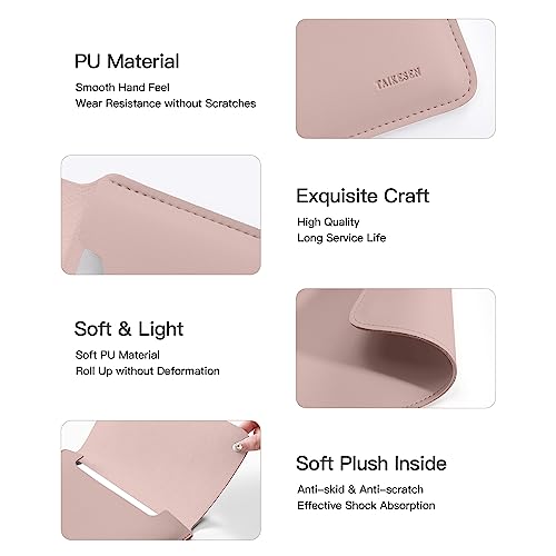 Laptop Sleeve Bag Compatible with MacBook 12 A1534/Air 11 13 M1 A2337/Pro 13 A2338, 11.6-12.3 Acer Chromebook/HP Stream/ASUS/Surface Pro 8/7/6/X/5/4/3, PU Bag with Small Case, Pink - color: Pink, size: 12-13.3 inch