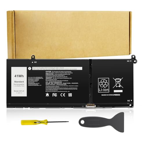 Futurebatt G91J0 Battery Replacement for Dell Latitude 3320 3330 3420 3520 Inspiron 3510 3511 3515 3520 3525 3530 5320 5330 5410 5415 5418 5518 5430 5435 7415 7425 7435 2-in-1 Vostro 5620 5625 - size: G91J0 9.65 × 4.53 × 0.67 in
