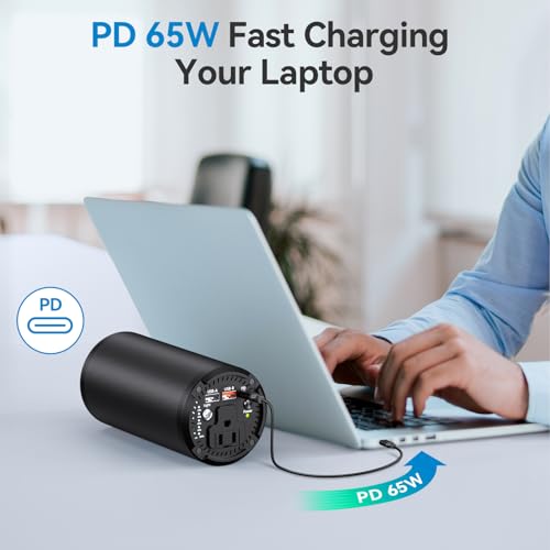 Portable Power Station With AC Outlet, 27000mAh Battery, 100W AC, 65W PD | Compact Portable Power For Camping, Travel, Home Backup And Outdoor Activities With 4 Charging Ports