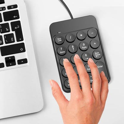 19 Wire Mechanical Numeric Keypad USB Number Pad Suitable for Finance Business Laptop Notebook Numeric Keyboard Ergonomic Design