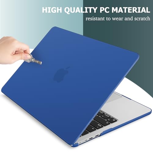 May Chen Case for MacBook Air 13/13.6-inch (M5/M4/M3/M2, 2022-2026 Models A3449 A3240 A3113 A2681), Lightweight | Closes Seamlessly | Ideal for Work Hard Shell Case, Dark Blue - color: Dark Blue