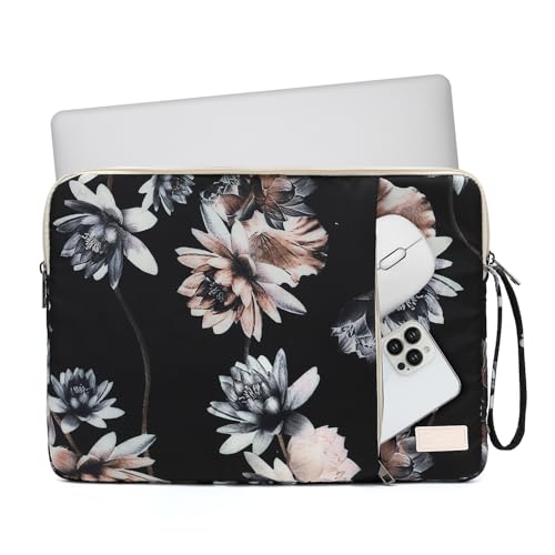 Laptop Sleeve 13.3 inch14 Inch, 15.6inchWater Resistant Traveling Computer Cover with Handle, Shockproof Protective Carrying Laptop Case (Y8-Lotus, 14 inch) - color: Y8-Lotus, size: 14 inch