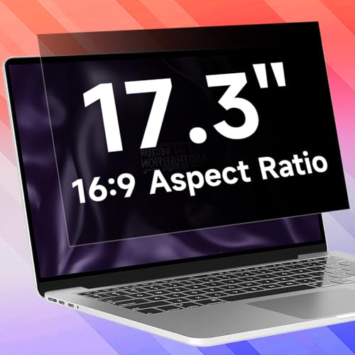 17.3 Inch 1920x1080 Laptop Privacy Screen Filter, Anti Blue Light Glare & Anti Scratch Computer Privacy Shield for 17.3" with 16:9 Aspect Ratio Laptop - size: 17.3 inch with 16:9 aspect ratio laptops