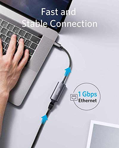 Anker USB C 3.0 to Ethernet Adapter, Portable 1-Gigabit Network Hub, 10/100/1000 Mbps, for MacBook Pro, iPad Pro 2019/2018, ChromeBook, XPS, Galaxy S9/S8, and More (Pack of 2) - size: USB C to Ethernet Adapter (Pack of 2)