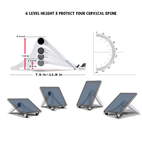 Laptop Stand Adjustable Portable Tablet Holder,Cooling Portable Ventilated Stand,Multifunction Folding Bracket,Ergonomic Desktop Stand Fits Notebooks from 10"-17" and All Tablets