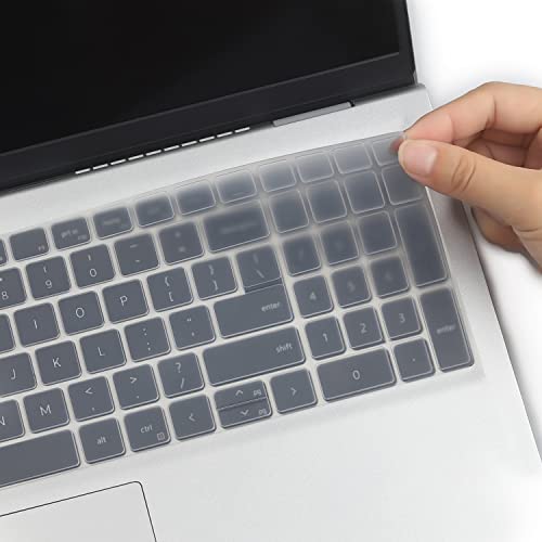 Keyboard Cover for 15.6" Dell Inspiron 15 3510 3511 3515 3525 3530 3535 5510 5515 5518 7510, 2025 Dell 15 Laptop DC15250 DC15255 15.6, Vostro 3510 3520 3530 5510 5515 15.6, Latitude 3520/Inspiron 7610 - color: Clear
