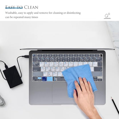 Keyboard Cover for MacBook Air 13 inch 2020 A2337 M1 A2179 with Touch ID Magic Keyboard,MacBook Air 13 Keyboard Skin with Mac OS X Shortcut Hot Keys-Mac OS X Shortcut-Bule&White - size: MacBook Air 13" A2179/A2337(2020+)
