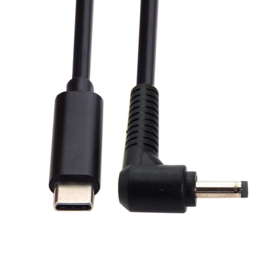 CY Cable Type C USB-C Input Source 65W to DC 4.0x1.3mm Power Charge Cable 19.5V Compatible with Laptop 18-20V - color: Black DC 65W, size: 4.0X1.3mm