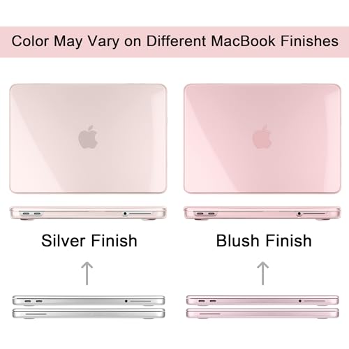 DONGKE Clear Case for MacBook Neo 13 Inch 2026 (Model A3404 | A18 Pro Chip) | Crystal Blush Hard Shell Cover with Screen Protector & Keyboard Cover & 2 USB-C Adapters - color: Crystal Blush