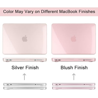 DONGKE Clear Case for MacBook Neo 13 Inch 2026 (Model A3404 | A18 Pro Chip) | Crystal Blush Hard Shell Cover with Screen Protector & Keyboard Cover & 2 USB-C Adapters - color: Crystal Blush