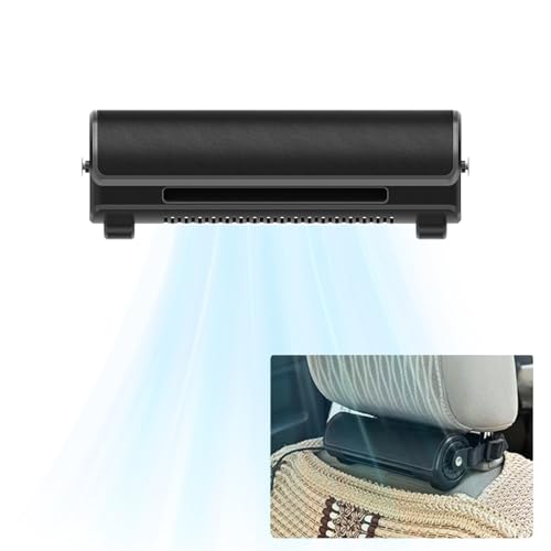 Yoidesu Car Seat Cooling Fan, USB Powered Bladeless Car Headrest Fan, 3 Speeds Adjustable, Strong Wind Cooling, Adjustable Strap, Silent Fan for SUV RV ATV Sedan, Car, Van (Black)