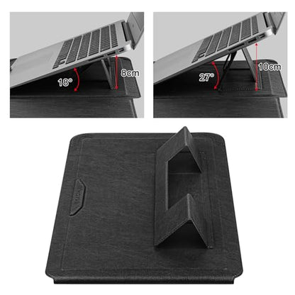 HoYiXi 15.6 16 Inch Laptop Sleeve Case with Stand Feature for MacBook Pro 16 2025 & 2021,ASUS Vivobook 15/MacBook Pro 15/Surface 3/Matebook D15/Galaxy Book Flex,15-16'' Laptop Cover,Black - color: Black, size: 15-16'' laptop