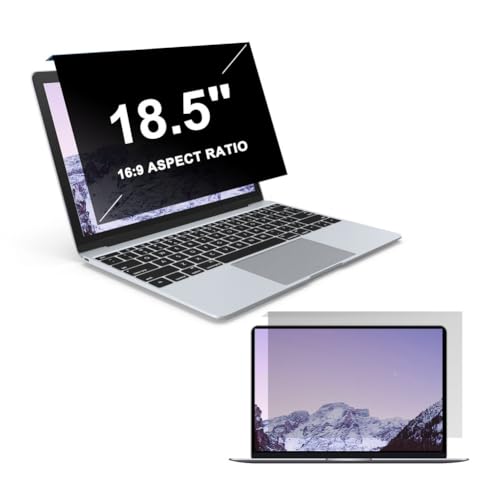2 Pack 18.5 Inch Laptop Privacy Screen Protector Cover, Hanging Removable 16:9 Widescreen Display Laptop Privacy Screen, Anti Blue Light Anti Glare Monitor Filter Shield (16.73 in X 9.84 in)