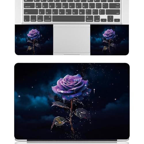 Universal Laptop Skin Sticker Decal for 11.6”12" 13" 13.3" 14" 15" 15.4" 15.6" Reusable Waterproof Scratch-Scratch Resistant Protective Vinyl Laptop Notebook Skin Stickers - Galaxy Rose Flower - color: Galaxy Rose Flower
