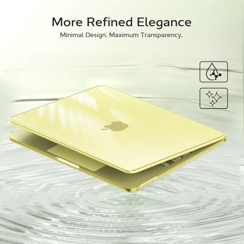 B BELK for MacBook Neo Case 13 inch 2026 Release A3404, Crystal Citrus | Scratch Resistant Protective Plastic Hard Shell for Mac Neo Case A18 Pro Chip with Keyboard Cover & Screen Protector - color: Crystal Citrus