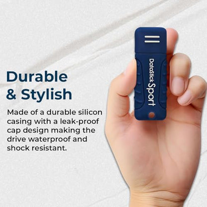 Centon Electronics MP Essential USB 3.2 Gen1 DataStick Sport Flash Drive, 8 GB, 10 USB Flash Drives, 10 Bulk Pack, Navy Blue - size: 8 GB, style: Pack of 10