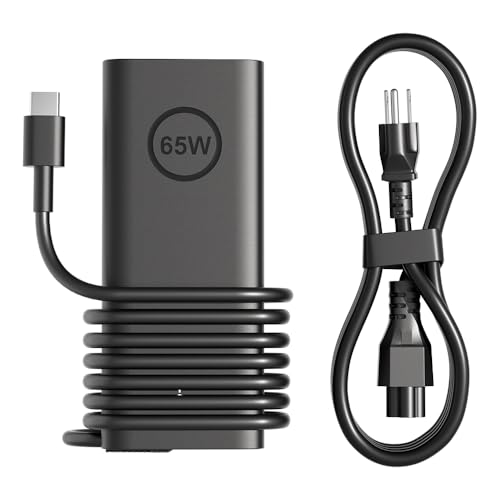 65W USB C Charger Compatible with Dell Chromebook 11 3100/3100 2 in 1 3110/3110 2-in-1 5190/5190 2-in-1 13 14 3300 3380 3400 DA65NM190 HKA65NM200 LA65NM190 HA65NM190 Touchscreen Laptop