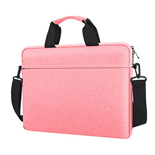 14-15 Inch Laptop Sleeve Case Shoulder Bag with Handle, Pink | Compatible with for 14 Inch MacBook Pro/Max, 15 Inch MacBook, 14-15 Inch Laptop Computer, Laptop Carrying Bag Briefcase - color: Pink, size: 14/15 Inch