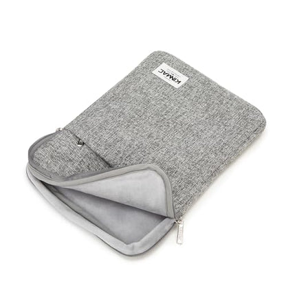 Kinmac 360° Protective Vertical Laptop Sleeve Case Cover Bag (Snow Grey, 12.5 inch-13.3 inch) - color: Snow Grey, size: 12.5 inch-13.3 inch