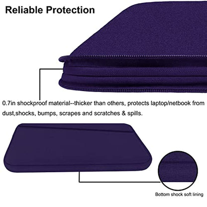15.6 inch Laptop Sleeve, Durable Carrying Bag Protective Case Briefcase Handbag with Front Pocket, Slim Computer Cover for 15-16 Inch HP, Dell, Lenovo, Asus, Notebook, Purple - color: Purple, size: 15.6 Inch
