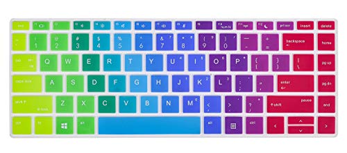 Colorful HP ProBook Keyboard Cover for 14 inch HP ProBook 440 G5 G6 G7, HP ProBook x360 440 G1 14", HP ProBook 430 G5 14", HP ProBook 640 G4 G5 14" Notebook Skin(Not Fit ProBook 440 445 G11), Rainbow - color: Rainbow