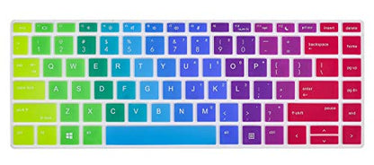 Colorful HP ProBook Keyboard Cover for 14 inch HP ProBook 440 G5 G6 G7, HP ProBook x360 440 G1 14", HP ProBook 430 G5 14", HP ProBook 640 G4 G5 14" Notebook Skin(Not Fit ProBook 440 445 G11), Rainbow - color: Rainbow