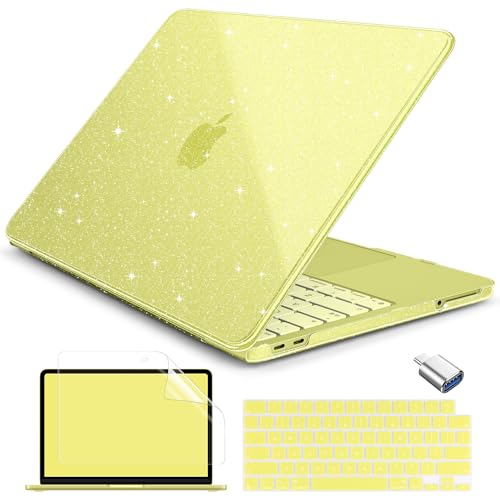 Batianda StarryMist Case for MacBook Neo 13 Inch 2026, Starry Citrus | 4-in-1 Bundle Subtle Glitter Mist Finish, Slim Lightweight Shell, Everyday Protection for MacBook Neo 13 Inch Model A3404 - color: Glitter‌ Citrus