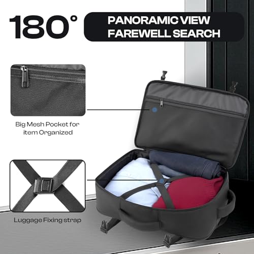Carry on Backpack for 1-10 Days Trips, Extra Large 40L-50L Travel Backpack TSA Approved, Expandable Laptop Bagpack, Water Resistant Bag Compatible with 17.3 inch Laptops, Black - color: Black, size: XX-Large