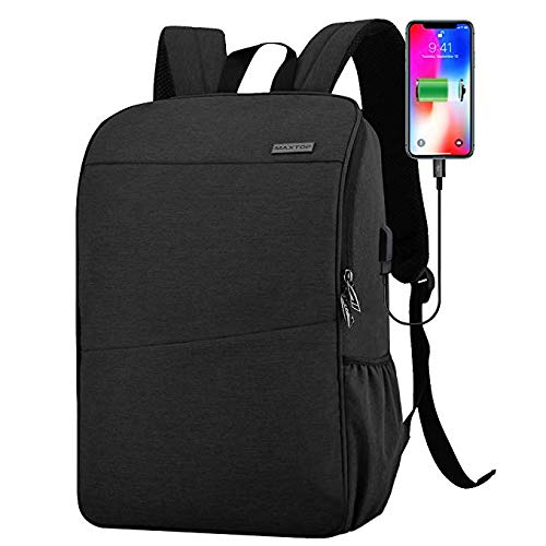 MAXTOP Laptop Backpack for Women Men College Bookbag Business Travel Backpack Anti-theft Water Resistant Computer Backpacks Fits 15.6 Inch Laptop - color: Grey Dark, size: 15.6 inch, style: Daypack Backpacks