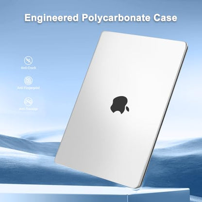 MOSISO Compatible with MacBook Air 15 inch Case M5 M4 M3 M2, Frost Clear | Ultra Thin Hard Case,Precision Color & Anti-Fingerprint -Compatible with MacBook Air 15.3 inch A3241 A3114 A2941 2026-2023 - color: Matte Clear