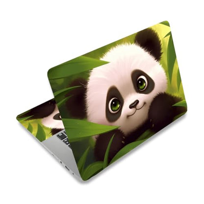PLIGREAT Cute Panda Laptop Decal Sticker Skin Cover, Cartoon Laptop Stickers Skins Decal Fits 12" 13" 13.3" 14" 15" Laptops Universal Removable Vinyl Notebook Art Protector Netbook PC Cover Decals