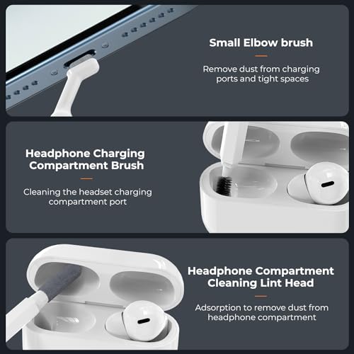 K&F Concept 20-in-1 Keyboard Cleaning Kit Laptop Cleaner with Lens Cleaning Pen, Multifunctional Electronic Device Cleaning Tool, for iPhone AirPods MacBook iPad Camera